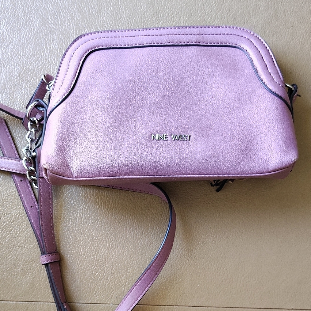 Nine West Pink Crossbody Bag with Silver Hardware
